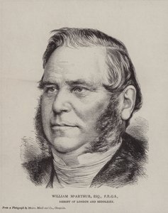 William McArthur (1809-1887), Irish businessman, Lord Mayor of London in 1880 by English School